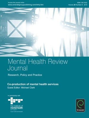 cover image of Mental Health Review Journal, Volume 20, Number 4